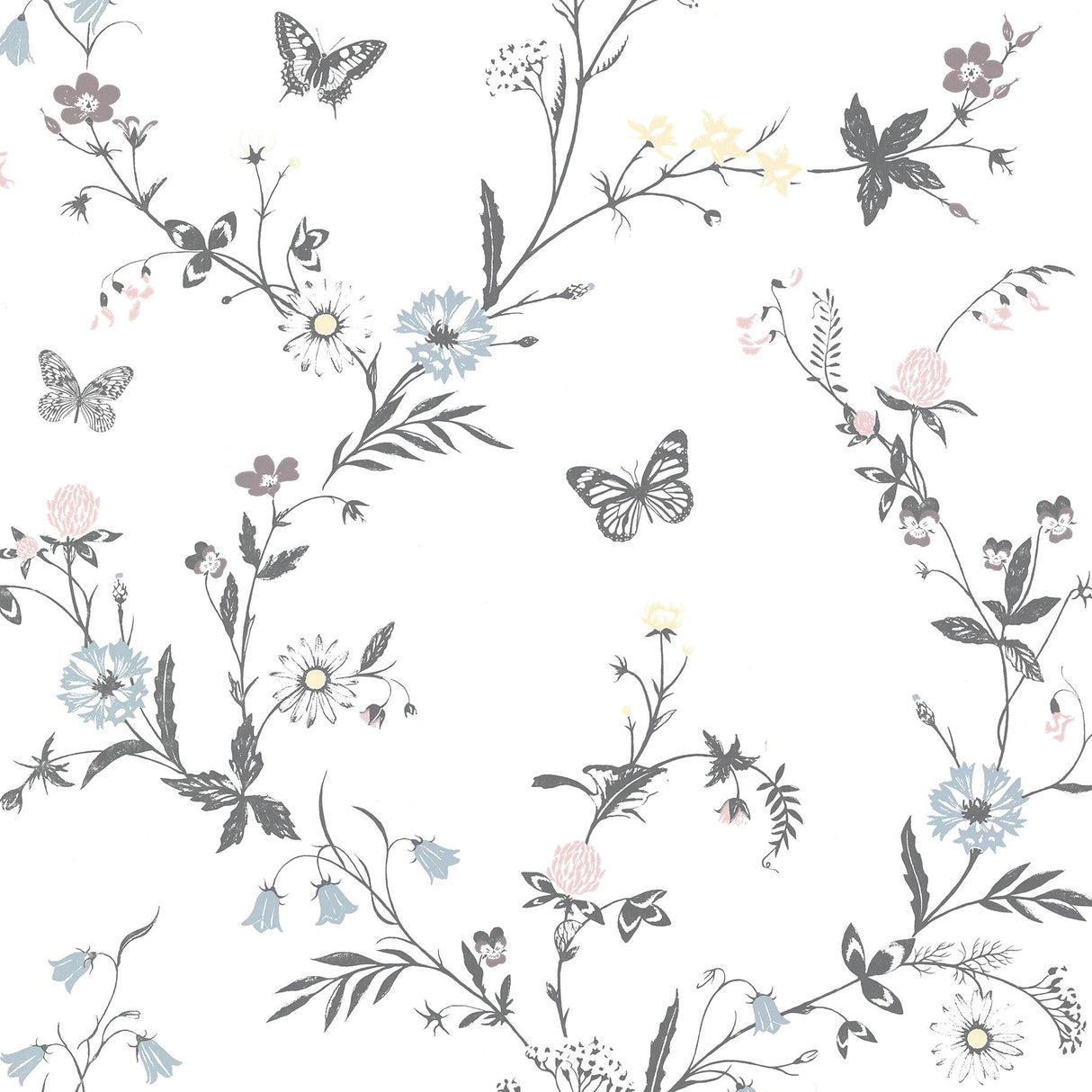 Sandudd SD5229-3 Jamie White Botanical Wallpaper