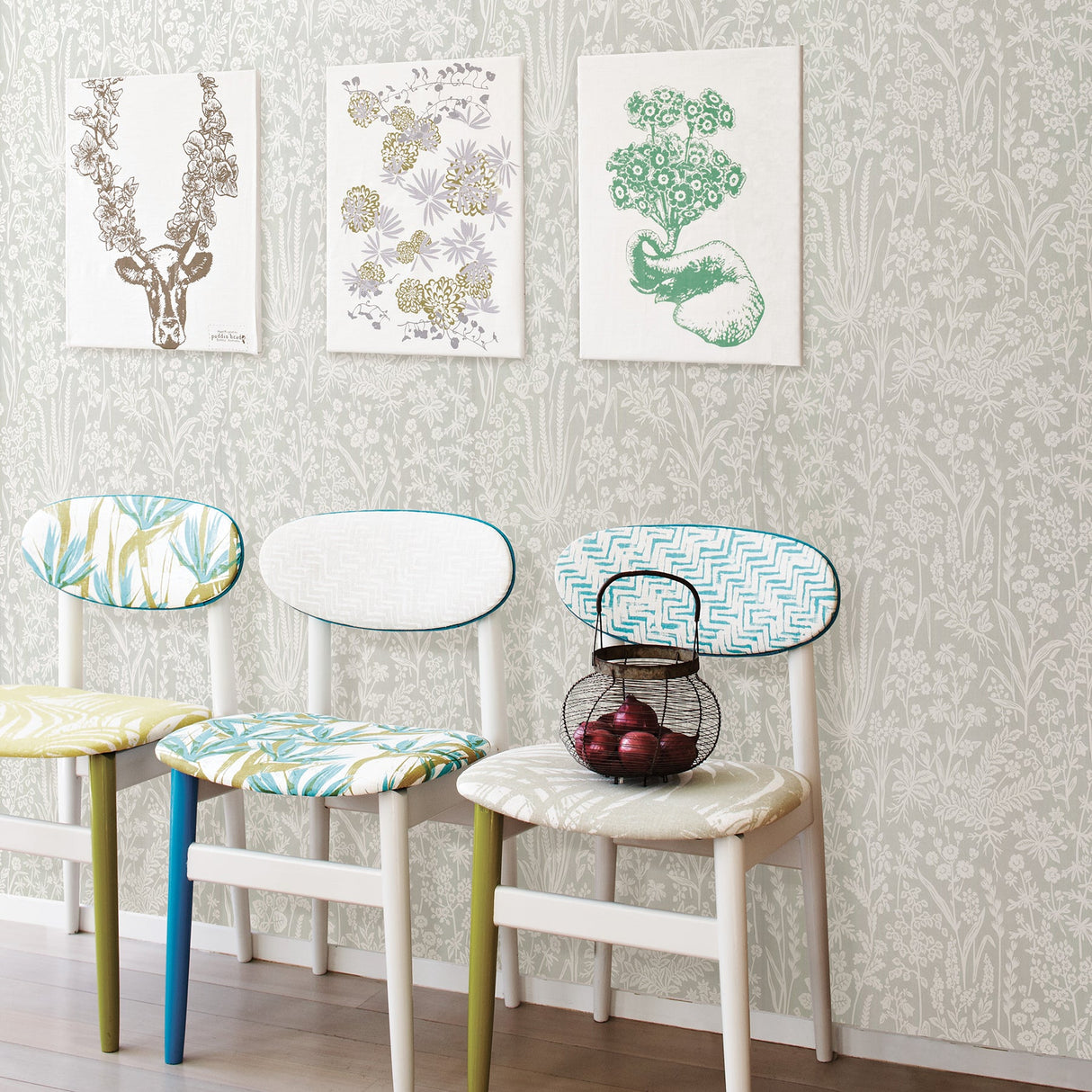 Sandudd SD5230-3 Brianne Grey Botanical Wallpaper