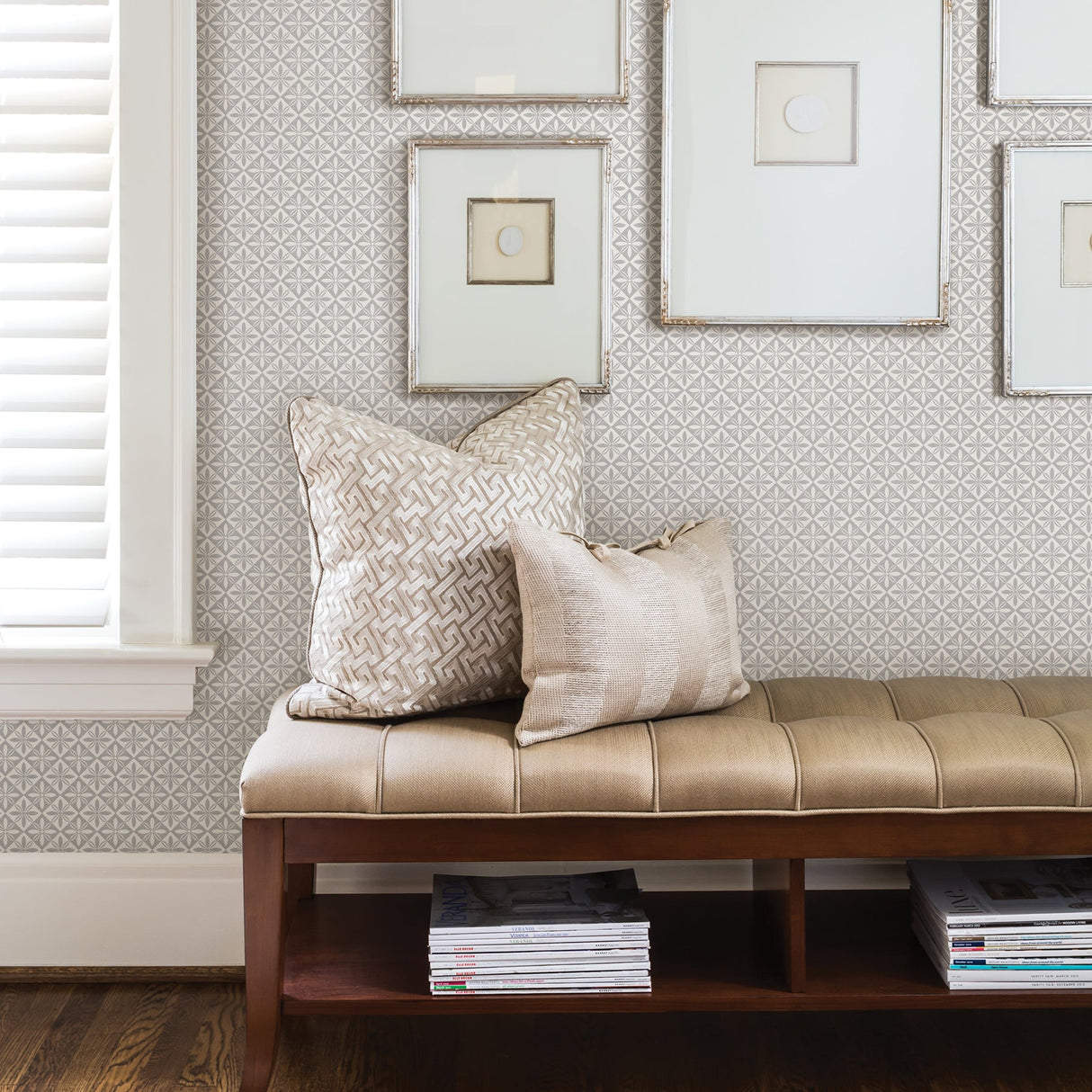 Sandudd SD5231-4 Fluge Grey Geometric Wallpaper