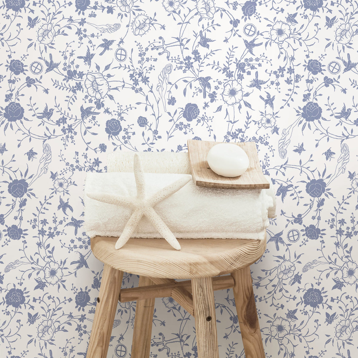 Sandudd SD5249-1 Gulia Blue Botanical Wallpaper
