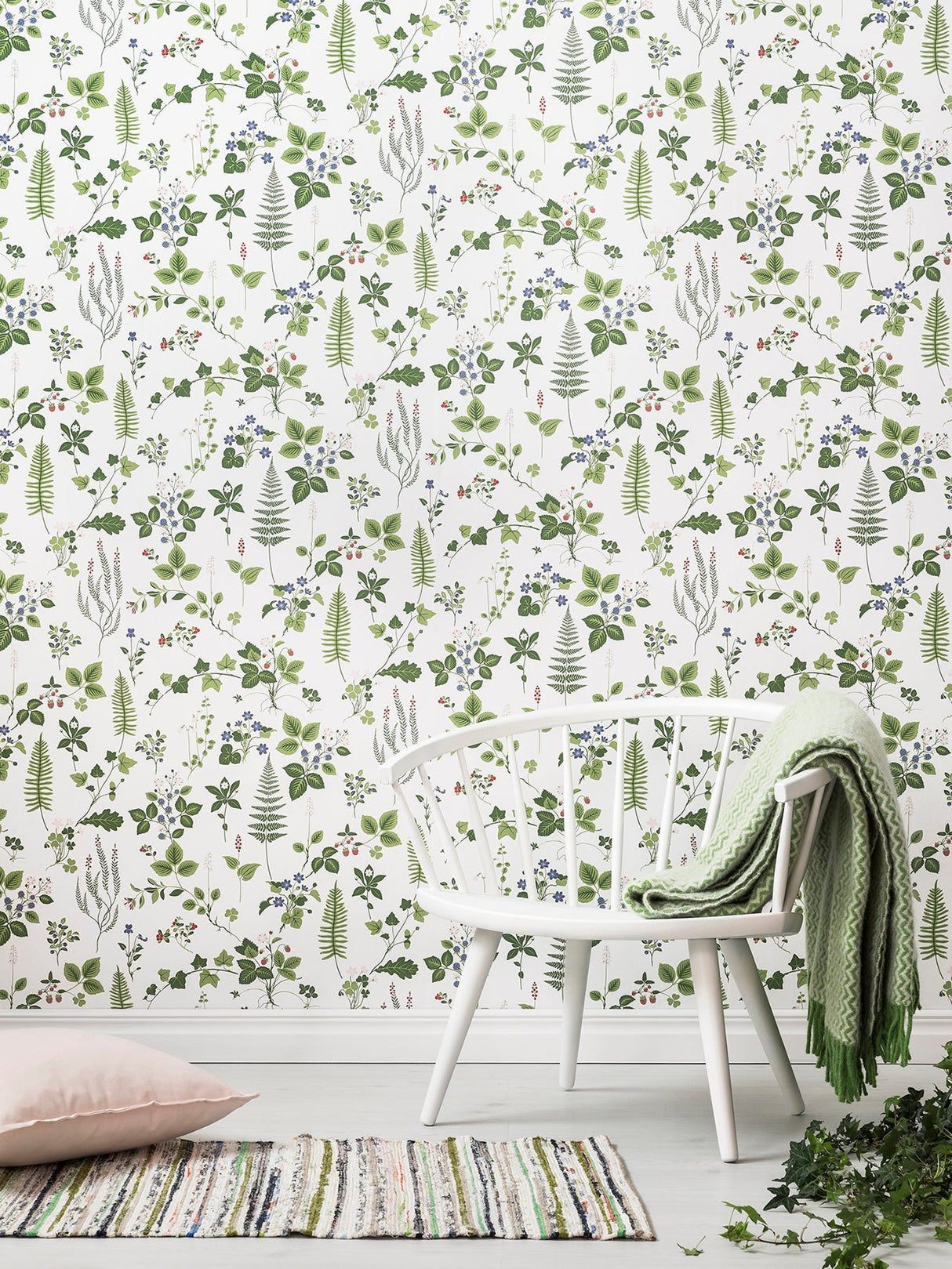 Sandudd SD5259-3 Stormare Green Botanical Wallpaper