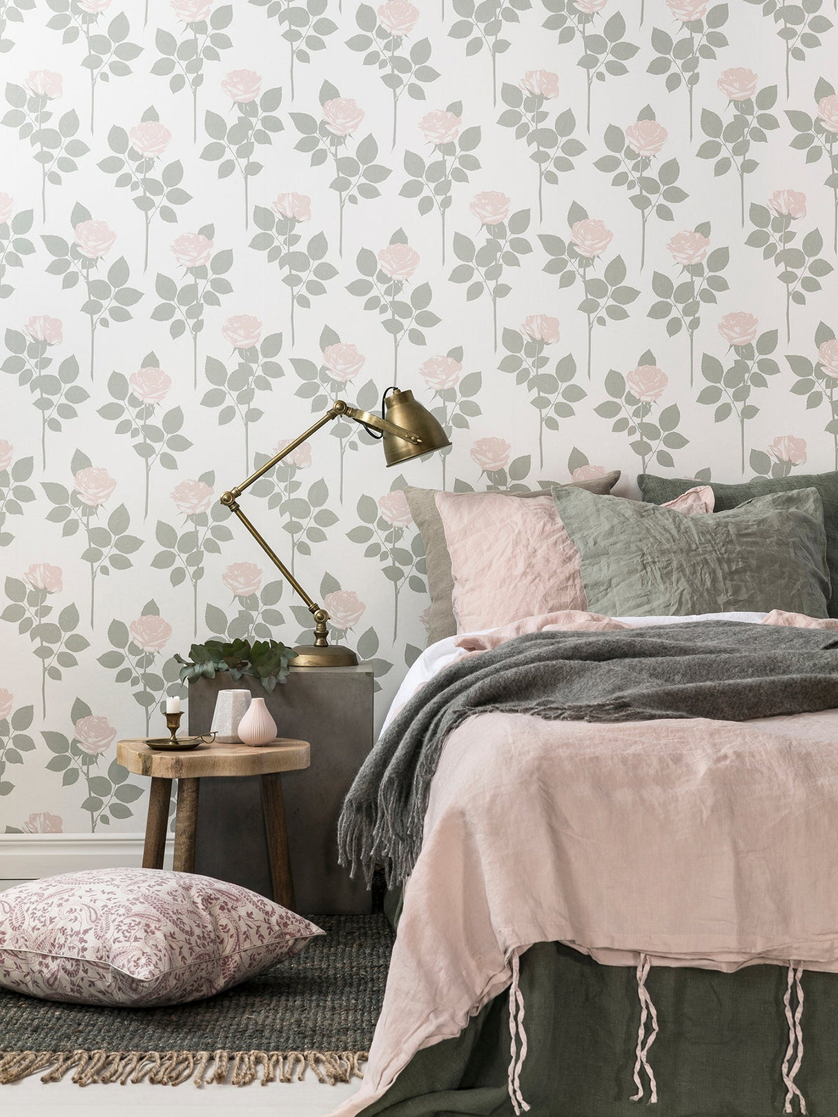 Sandudd SD5260-3 Lundgren Off-White Rose Wallpaper
