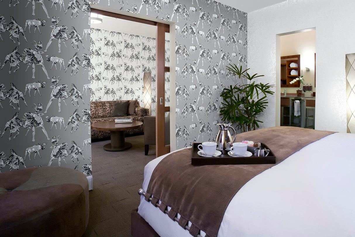 Sandudd SD5278-1 Roald Grey Moose Wallpaper