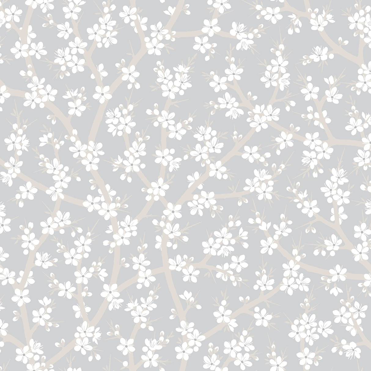Sandudd SD5309-1 Henrik Light Grey Floral Wallpaper