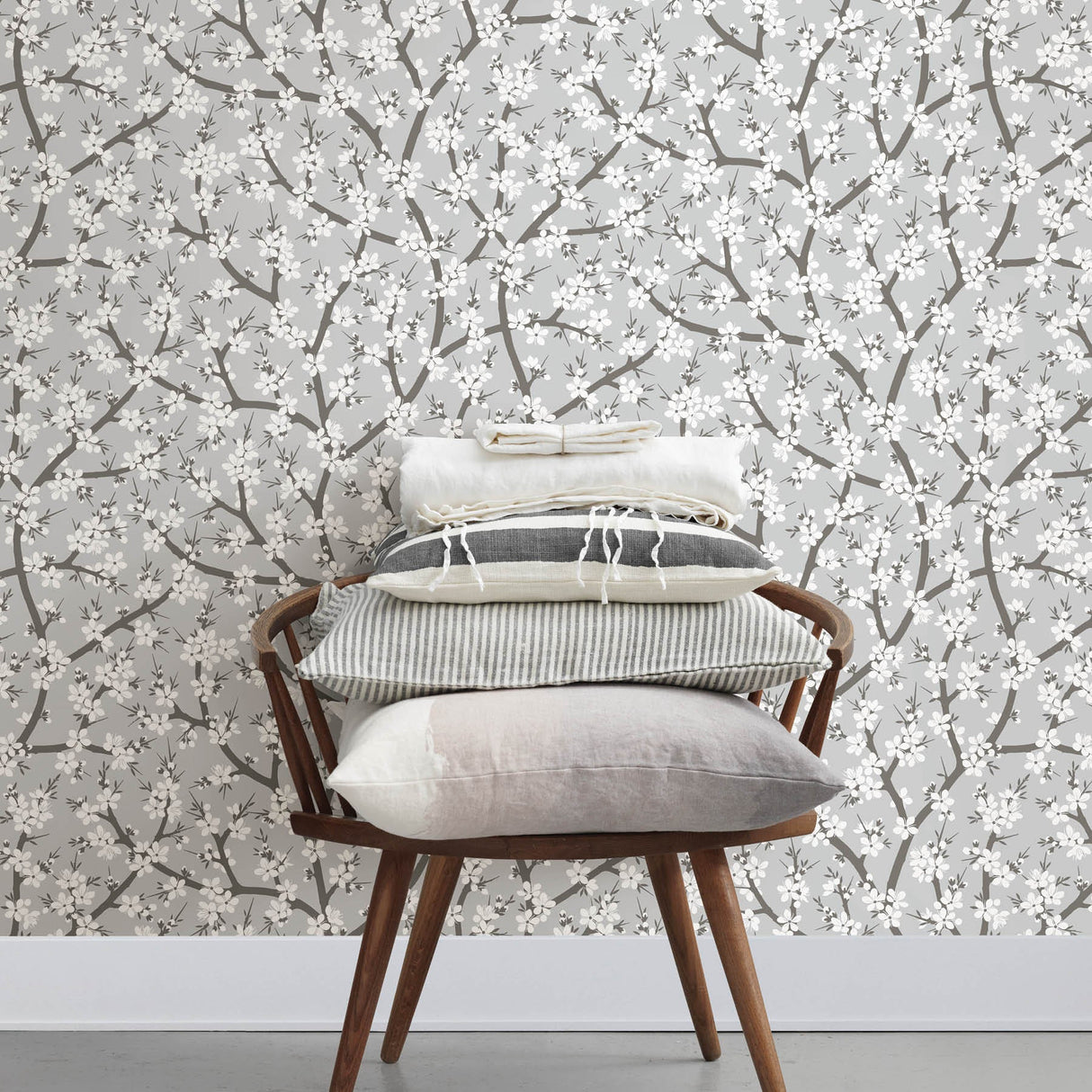 Sandudd SD5309-2 Henrik Grey Floral Wallpaper