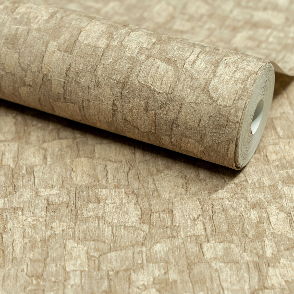 Galerie Surfaces Wood plain Beige Wallpaper SF1006