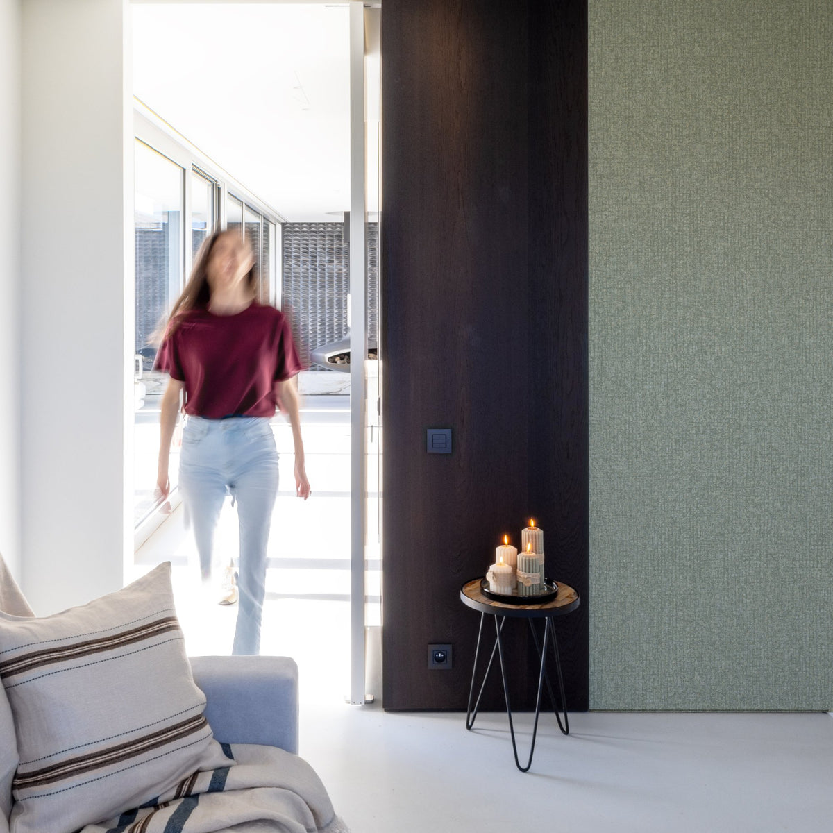 Galerie Surfaces Stone plain Green Wallpaper SF1108