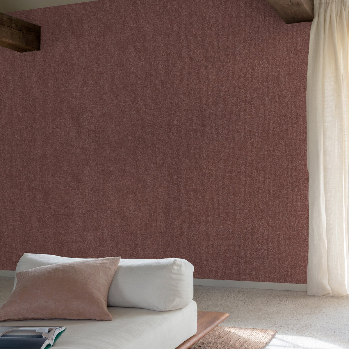 Galerie Surfaces Stone plain Red Wallpaper SF1111