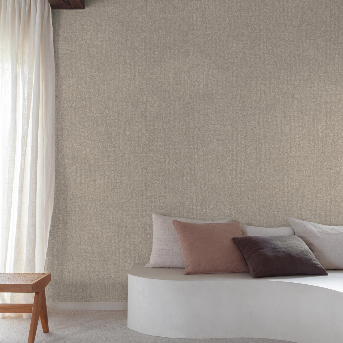 Galerie Surfaces Stone plain Brown Wallpaper SF1114