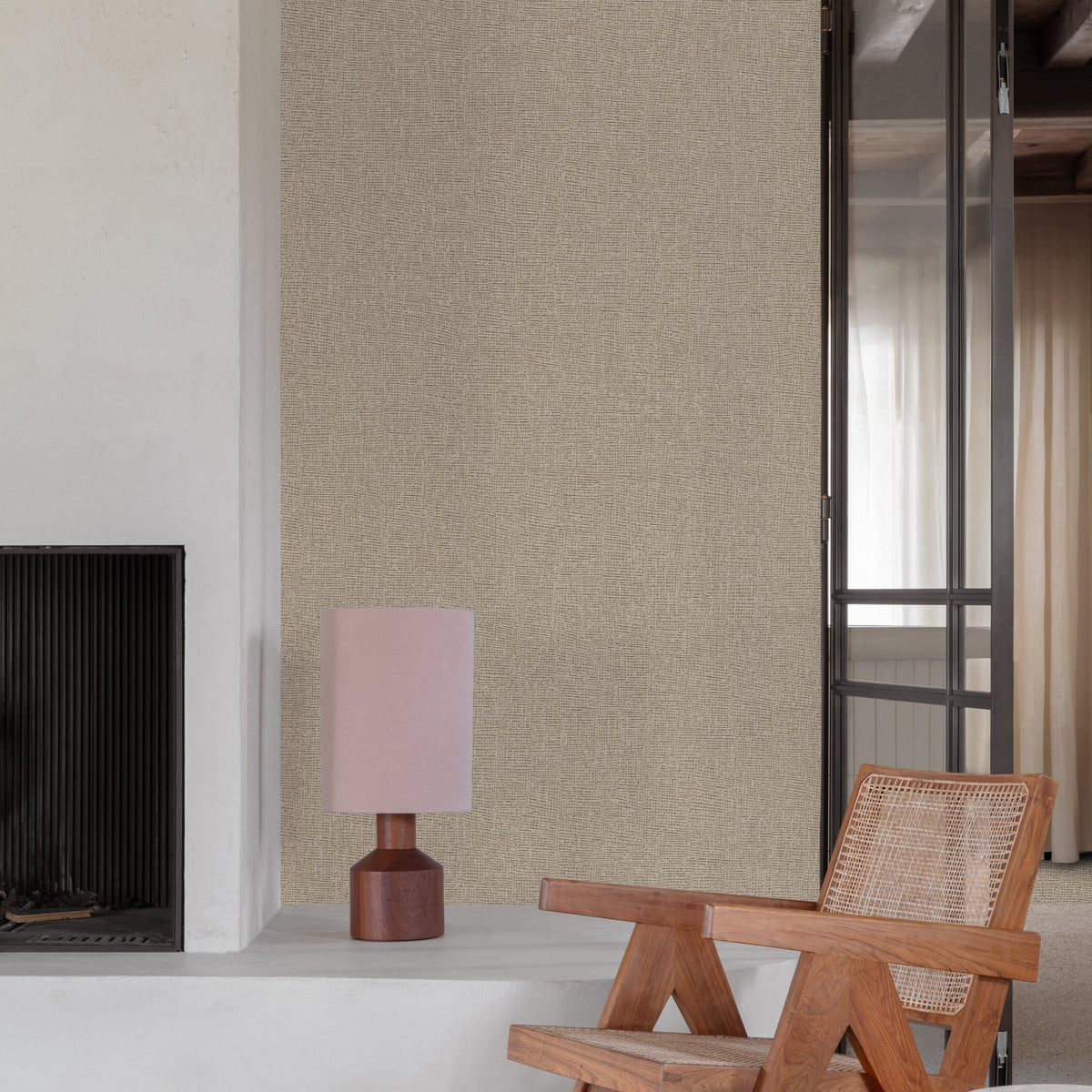 Galerie Surfaces Faux Unis Natural Brown Wallpaper SF1214