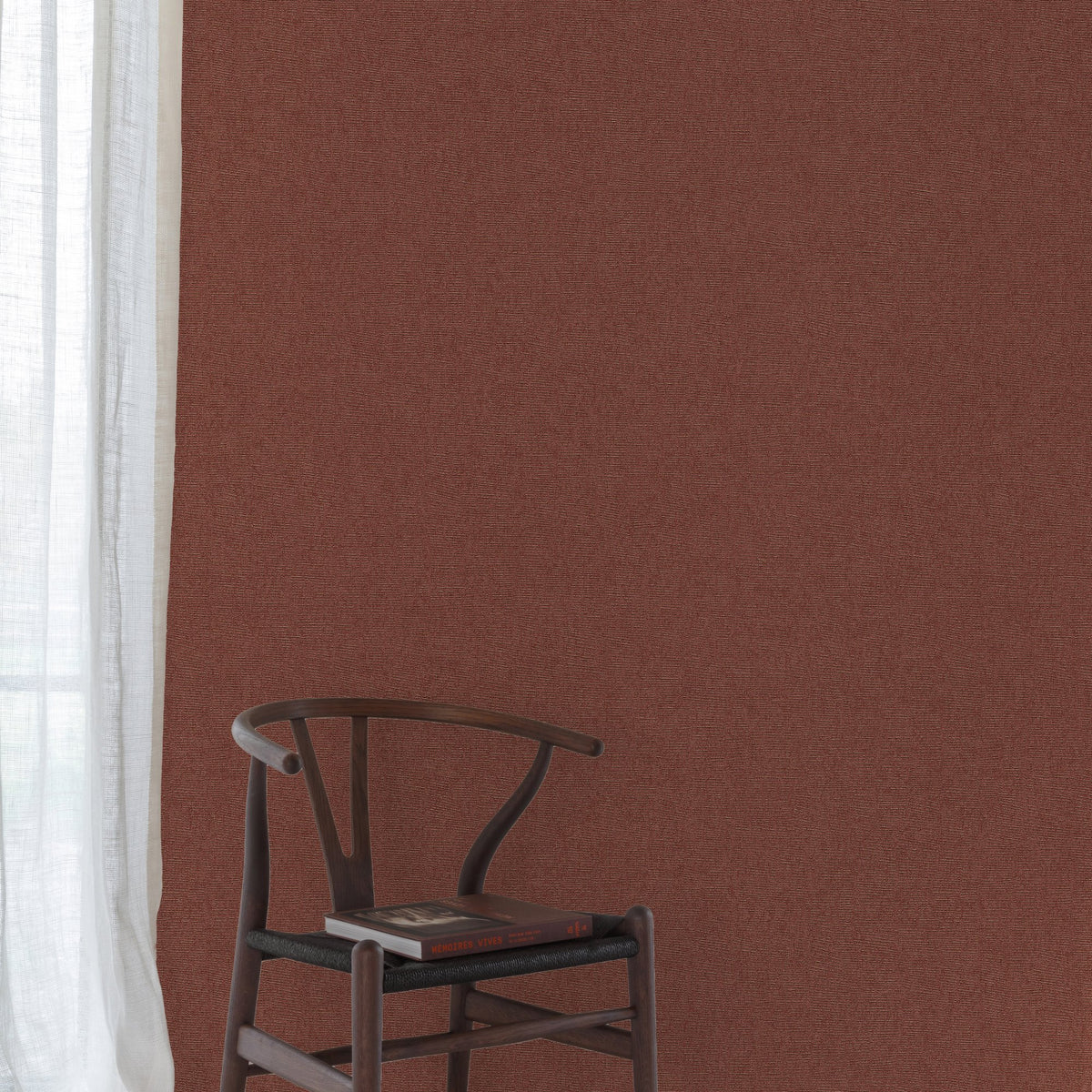 Galerie Surfaces Faux Unis Natural Red Wallpaper SF1221