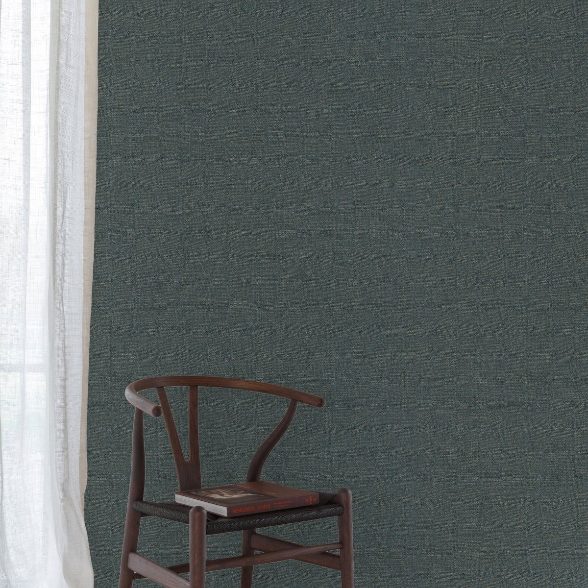 Galerie Surfaces Faux Unis Natural Blue Wallpaper SF1226