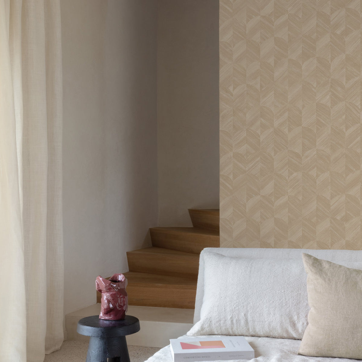 Galerie Surfaces Geometric All-over Pink Wallpaper SF3229