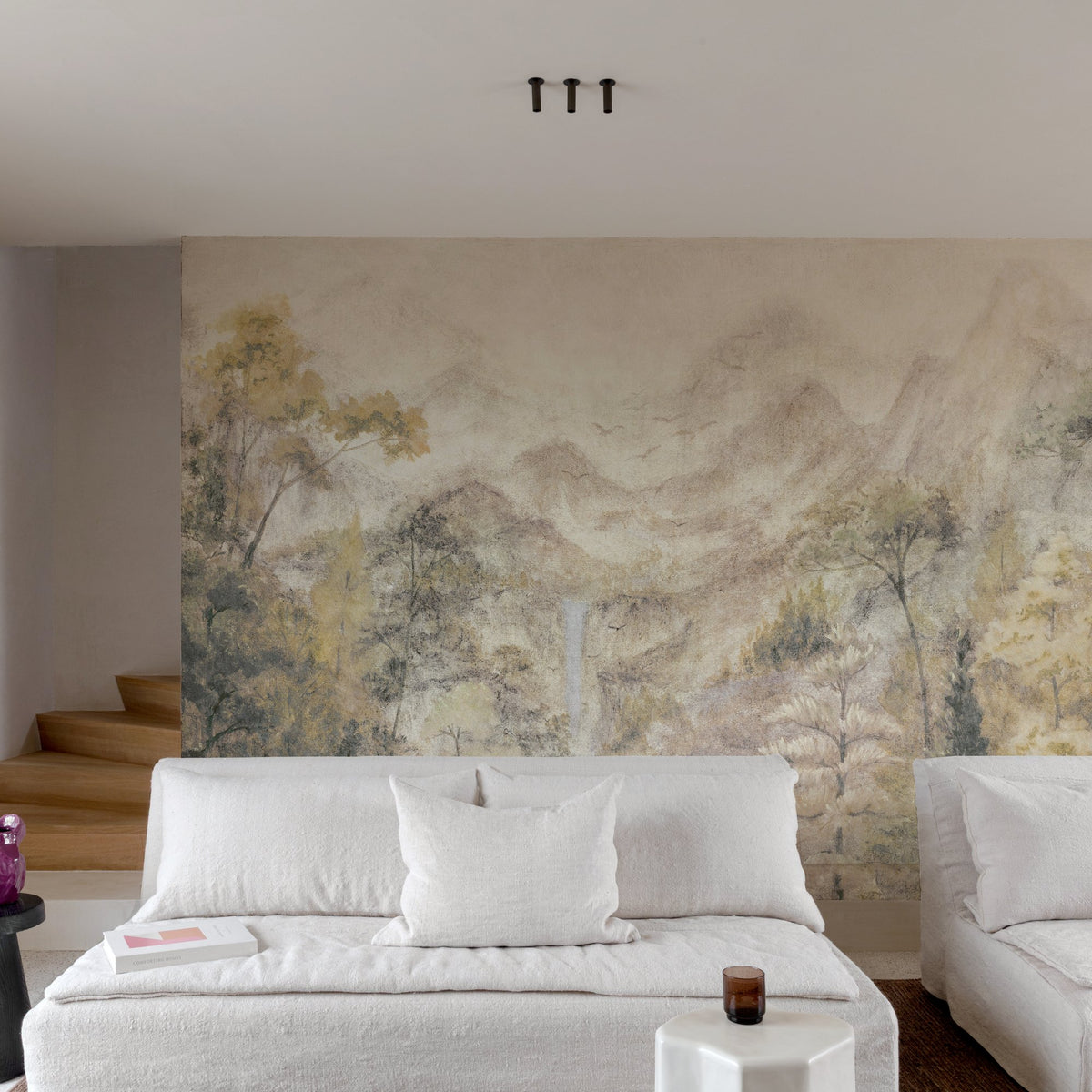 Galerie Surfaces Branched Leaves All-over Beige Mural SF6001