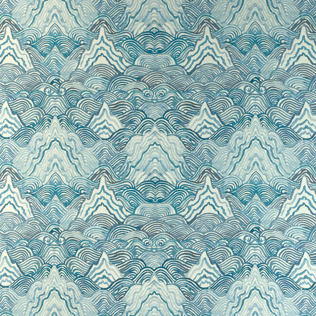 KRAVET COUTURE SHANGRI LA.5.0 SHANGRI LA INDIGO Fabric - Eade's Wallpaper