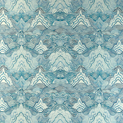 KRAVET COUTURE SHANGRI LA.5.0 SHANGRI LA INDIGO Fabric - Eade's Wallpaper