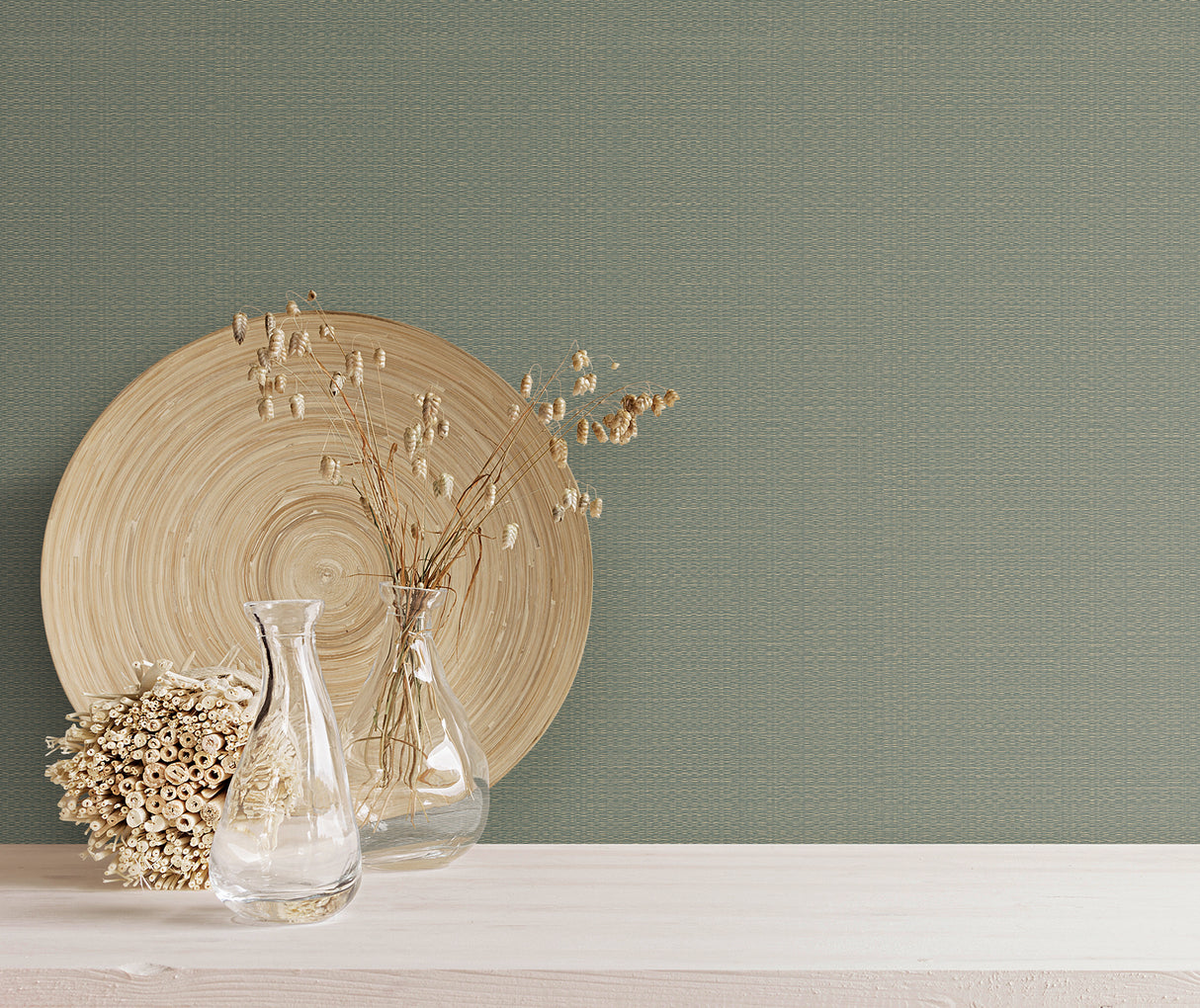 York SI24922 Bali Basketweave Sage Wallpaper