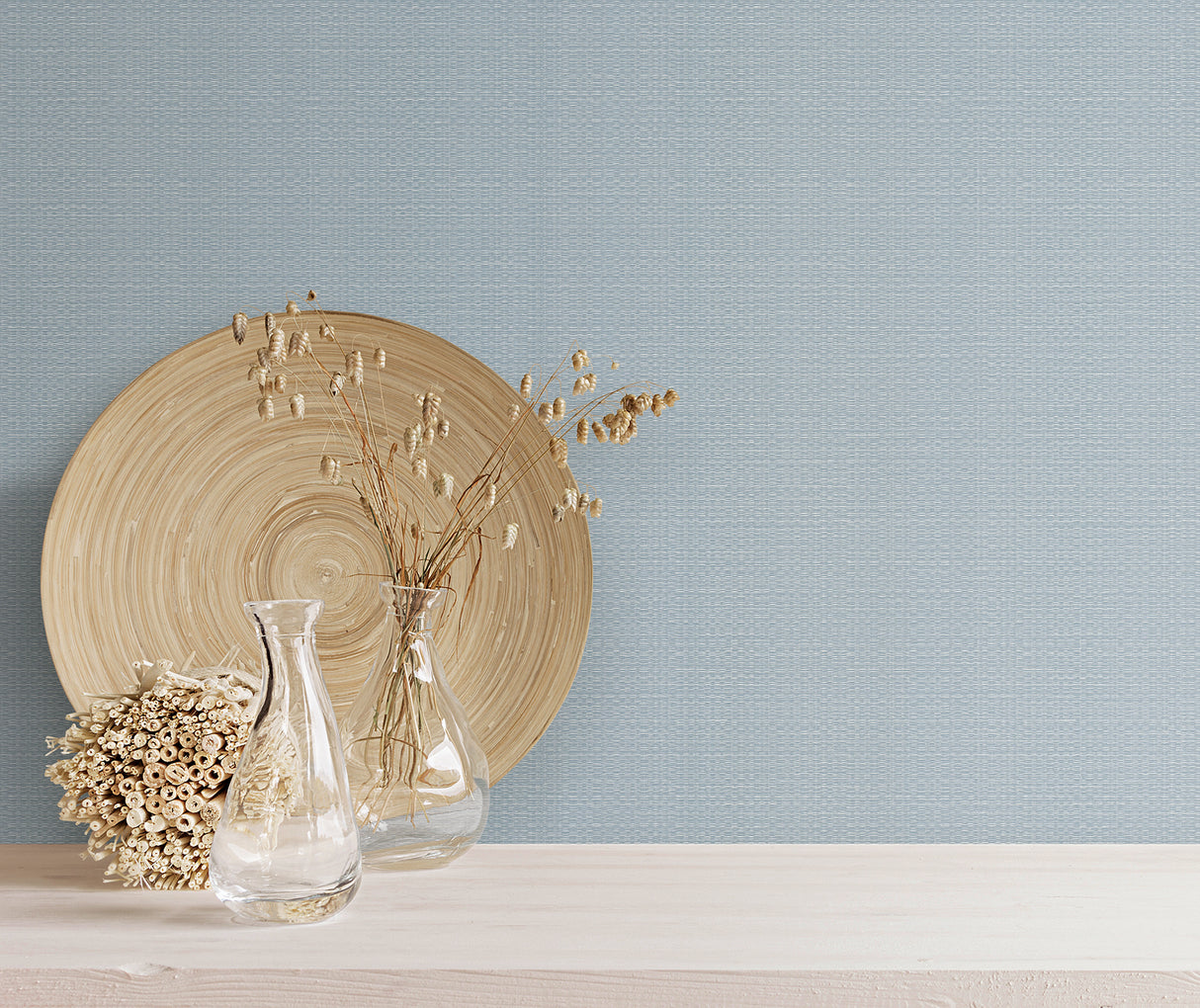 York SI24925 Bali Basketweave Smoke Blue Wallpaper