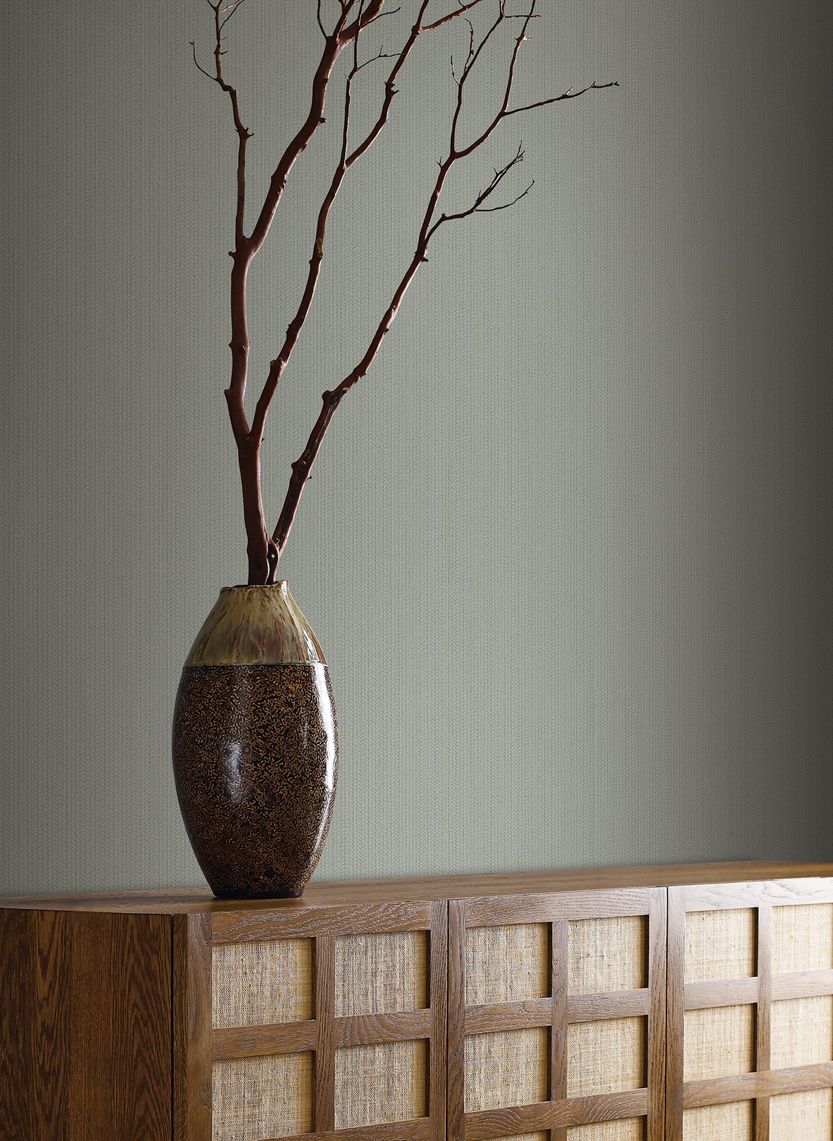 York SI24932 Dutch Braid Sage Wallpaper