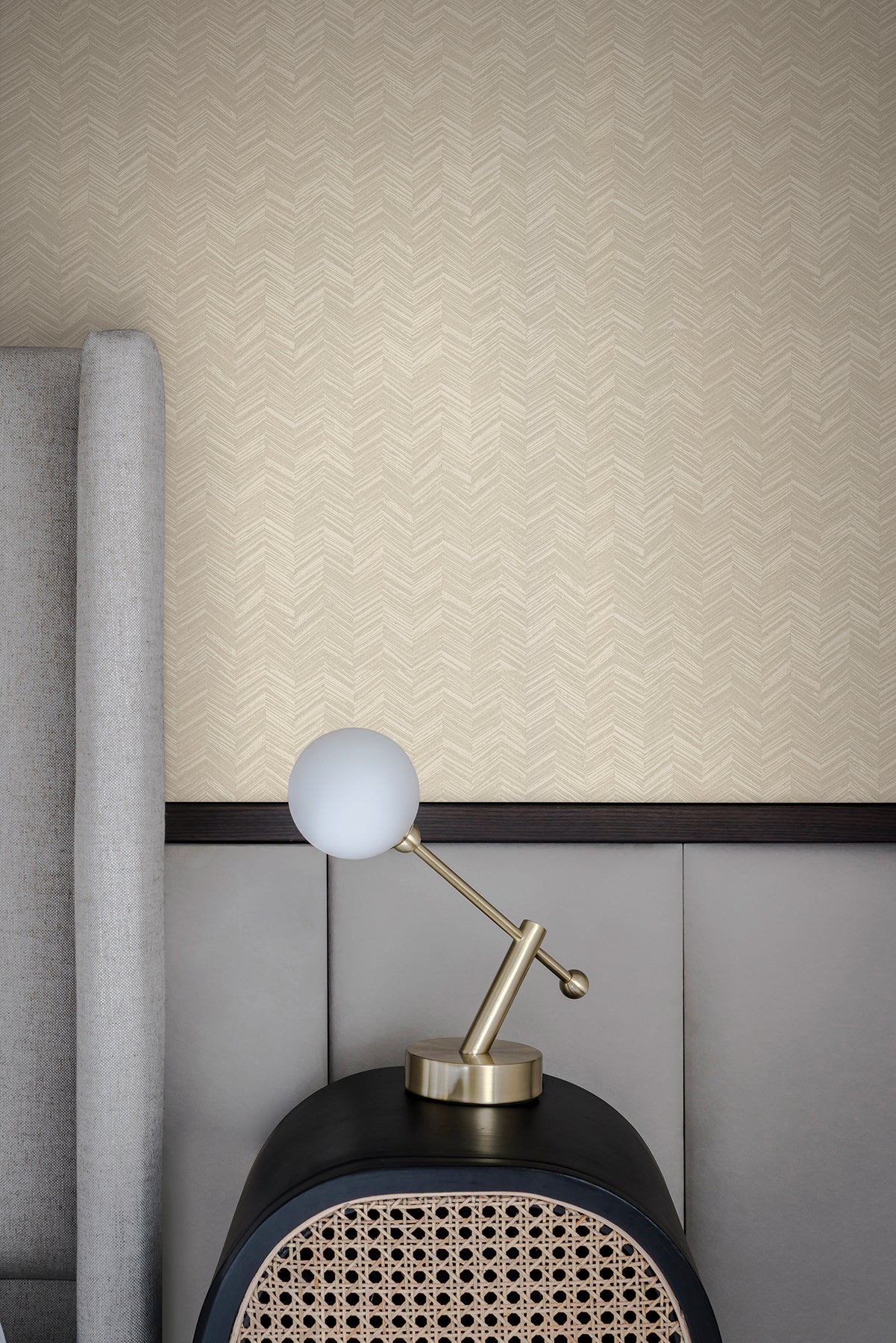 York SI25361 Raised Chevron Beige Wallpaper