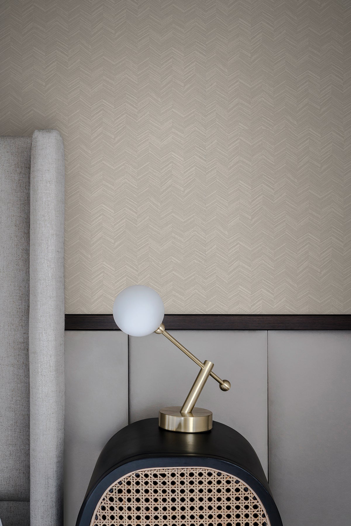 York SI25362 Raised Chevron Taupe Wallpaper