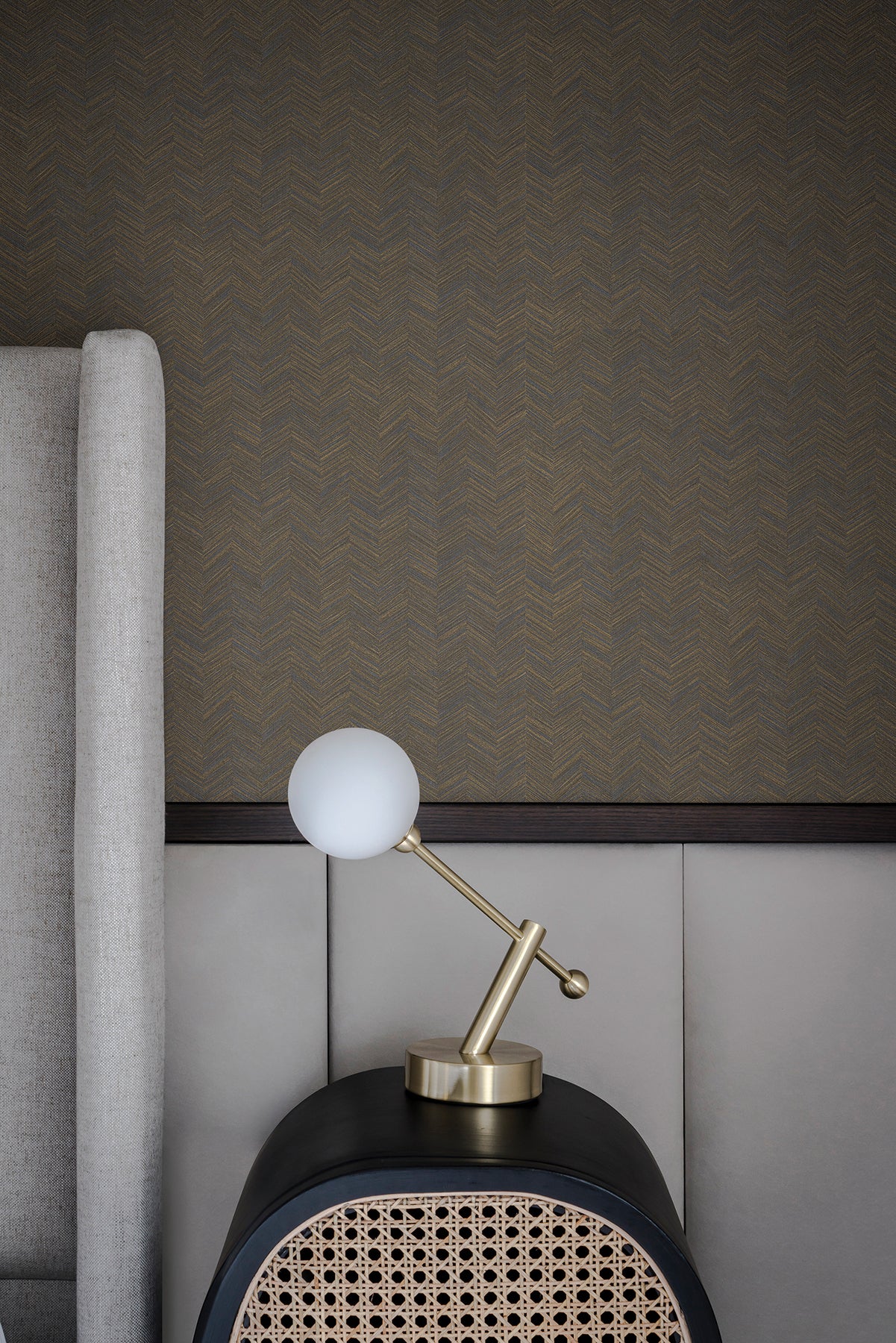 York SI25364 Raised Chevron Royal Blue Wallpaper