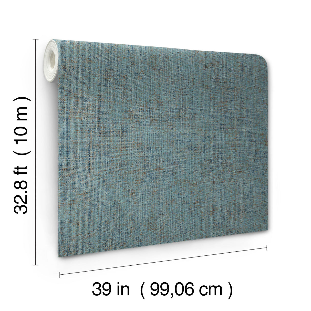 York SI7151 Alma Blue Faux Weave Wallpaper - Eade's Wallpaper
