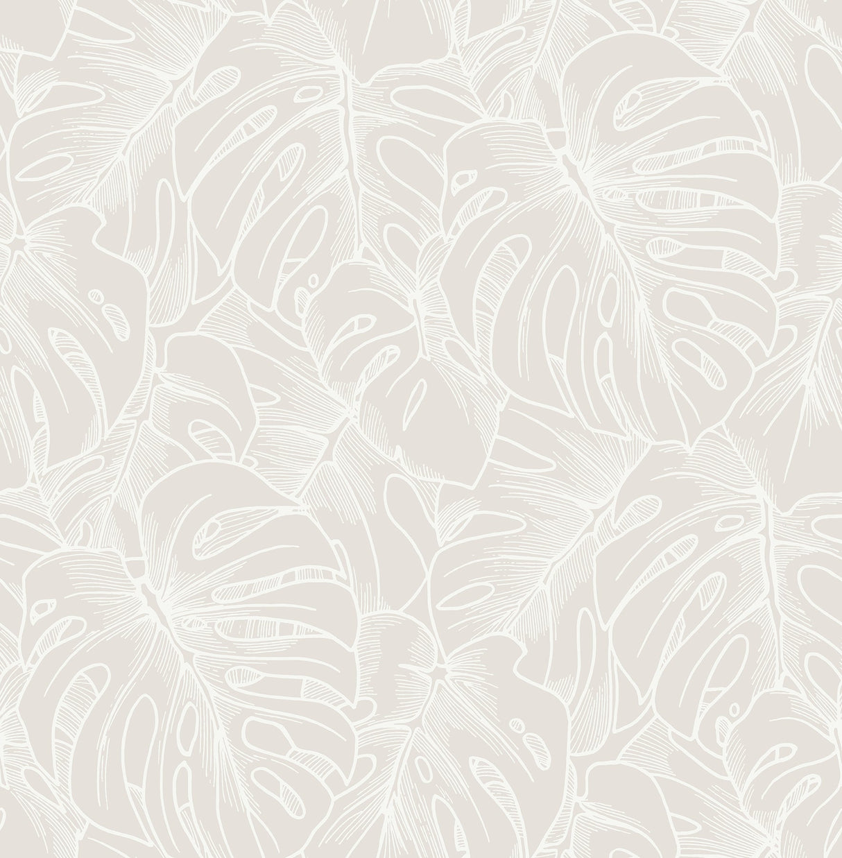 Scott Living SLS3976 White Borneo Peel & Stick Wallpaper