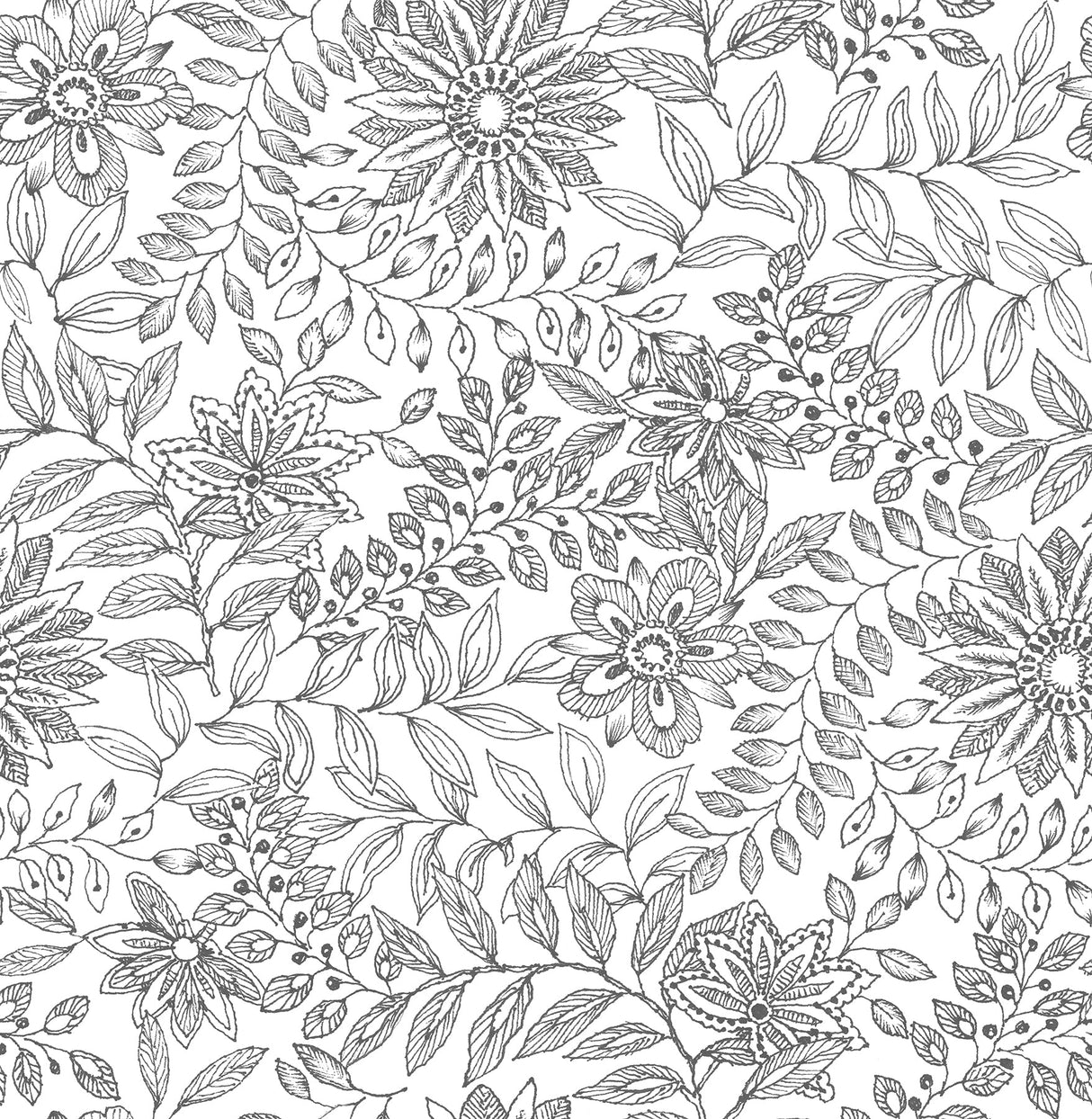 Scott Living SLS4297 Charcoal Zion Peel & Stick Wallpaper