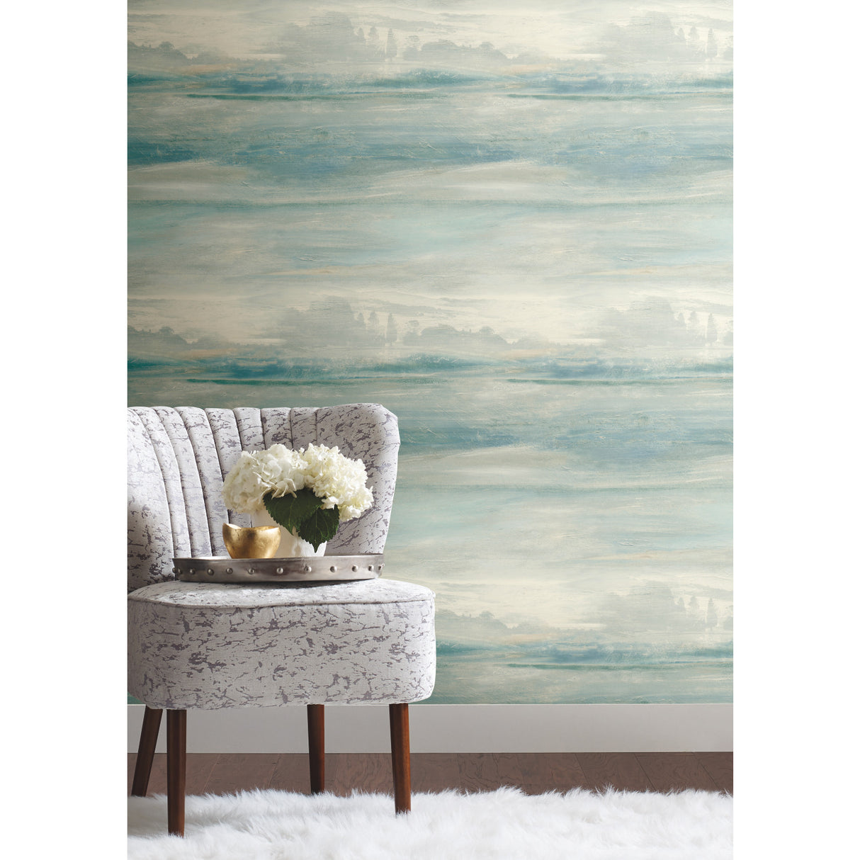 York SO2434 Soothing Mists Scenic Blue Wallpaper