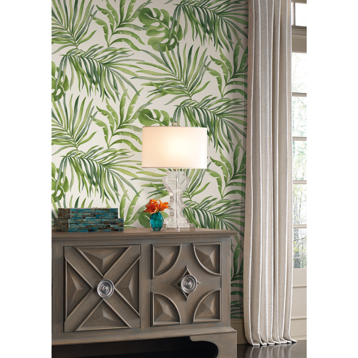 York SO2450 Paradise Palm Green Wallpaper