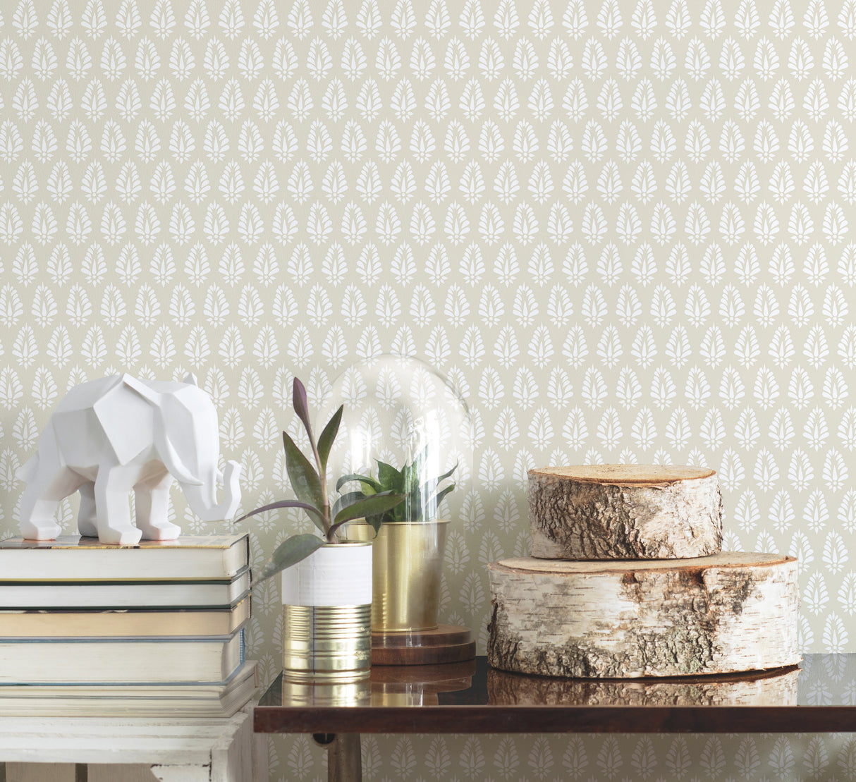 York SP1521 Beige Mehndi Wallpaper