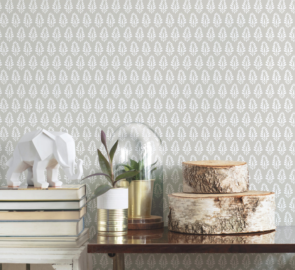 York SP1522 Taupe Mehndi Wallpaper