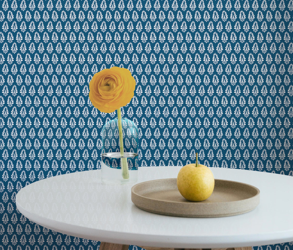 York SP1526 Navy Mehndi Wallpaper