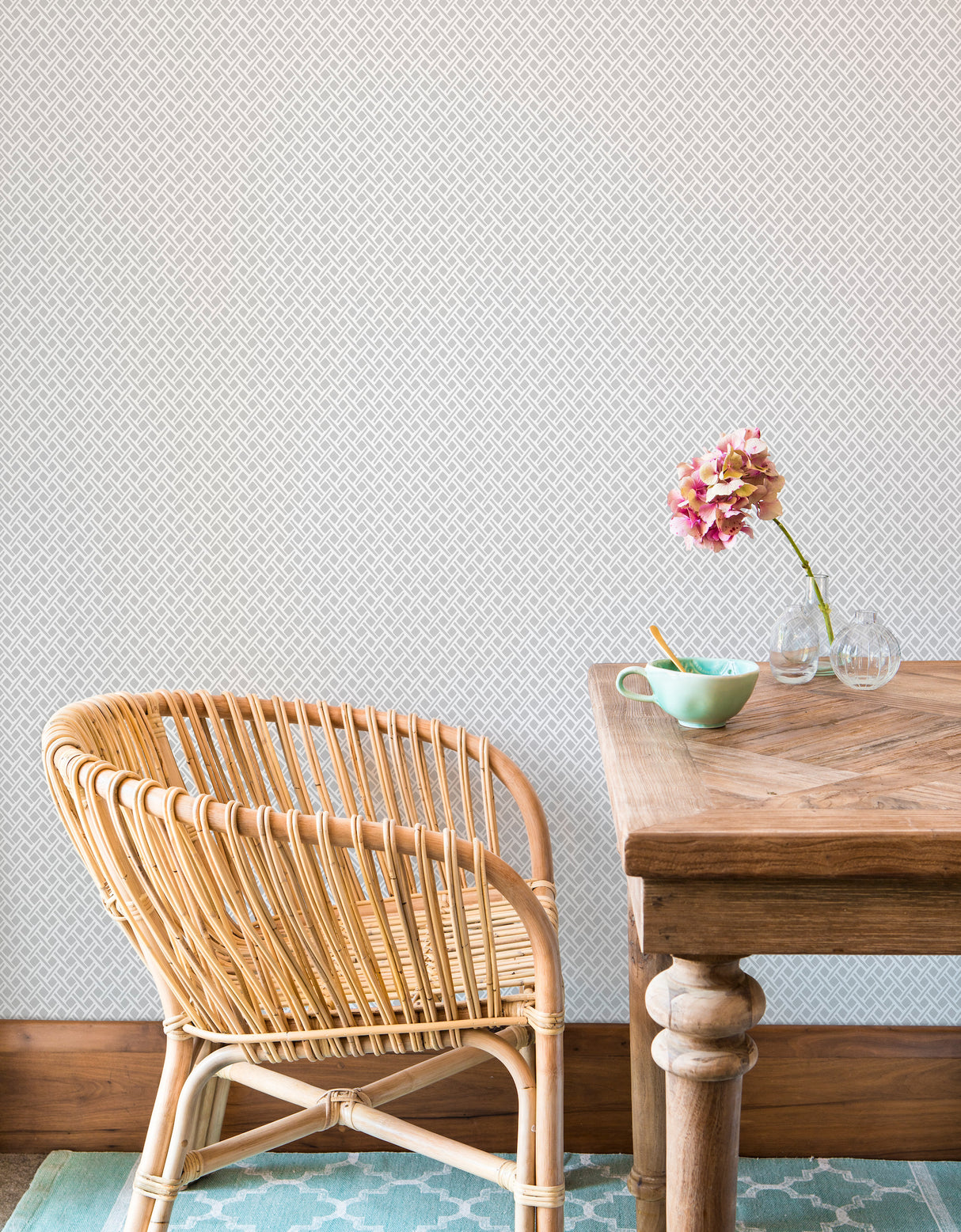 York SP1531 Grey Wicker Weave Wallpaper