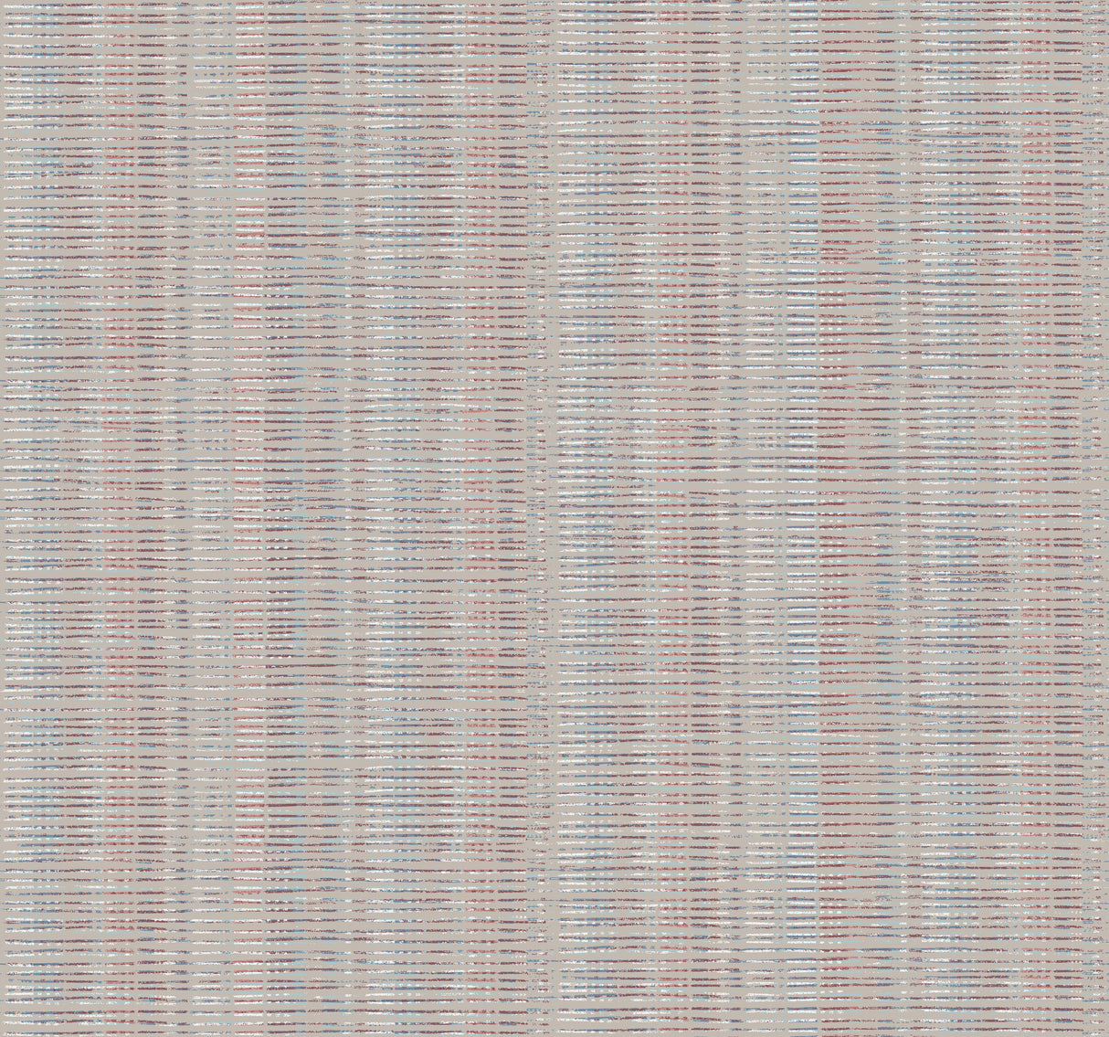 York SR1519 Red & Blue Broken Boucle Stripe Wallpaper