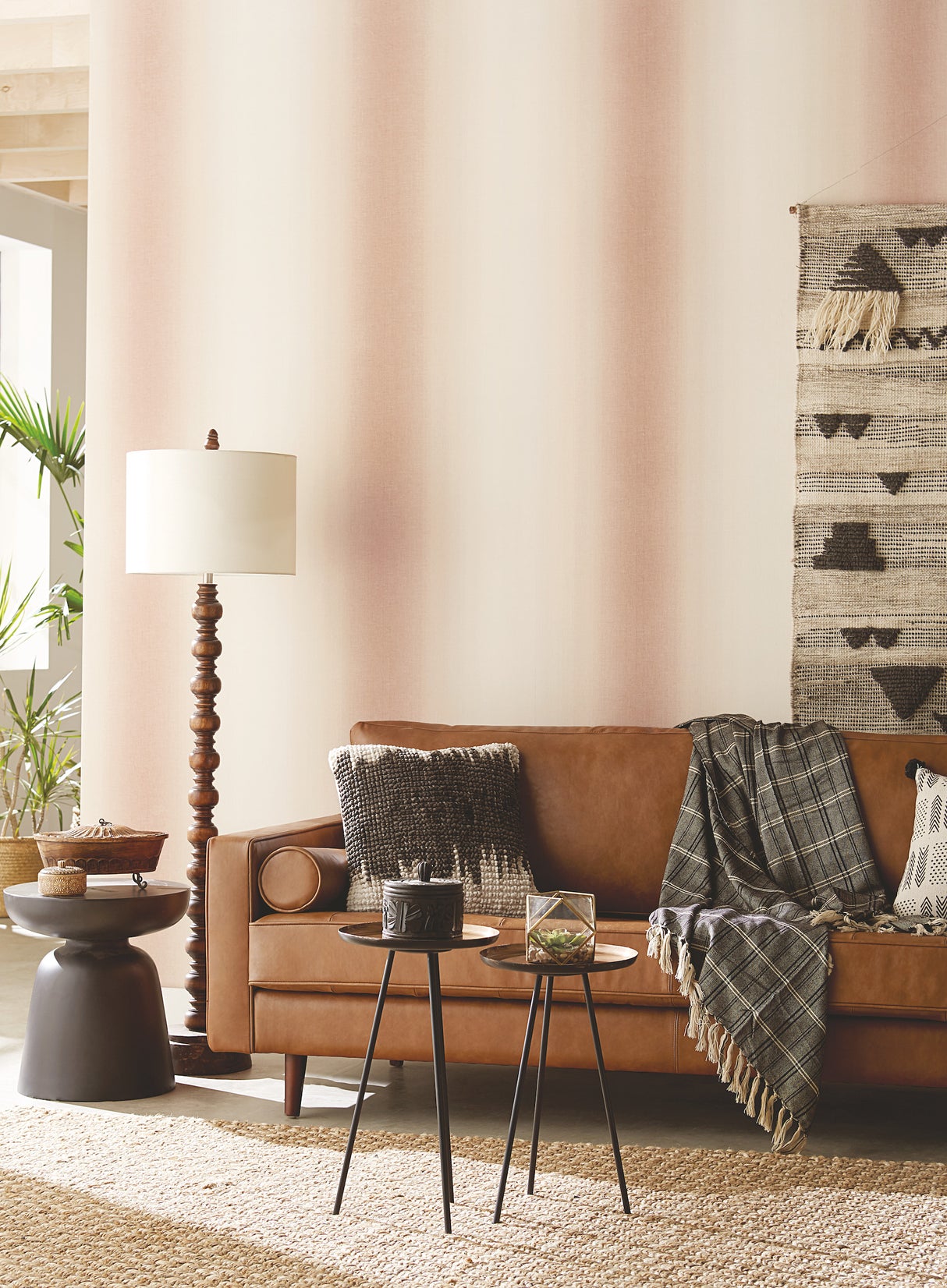 York SR1567 Orange Boho Stripe Wallpaper