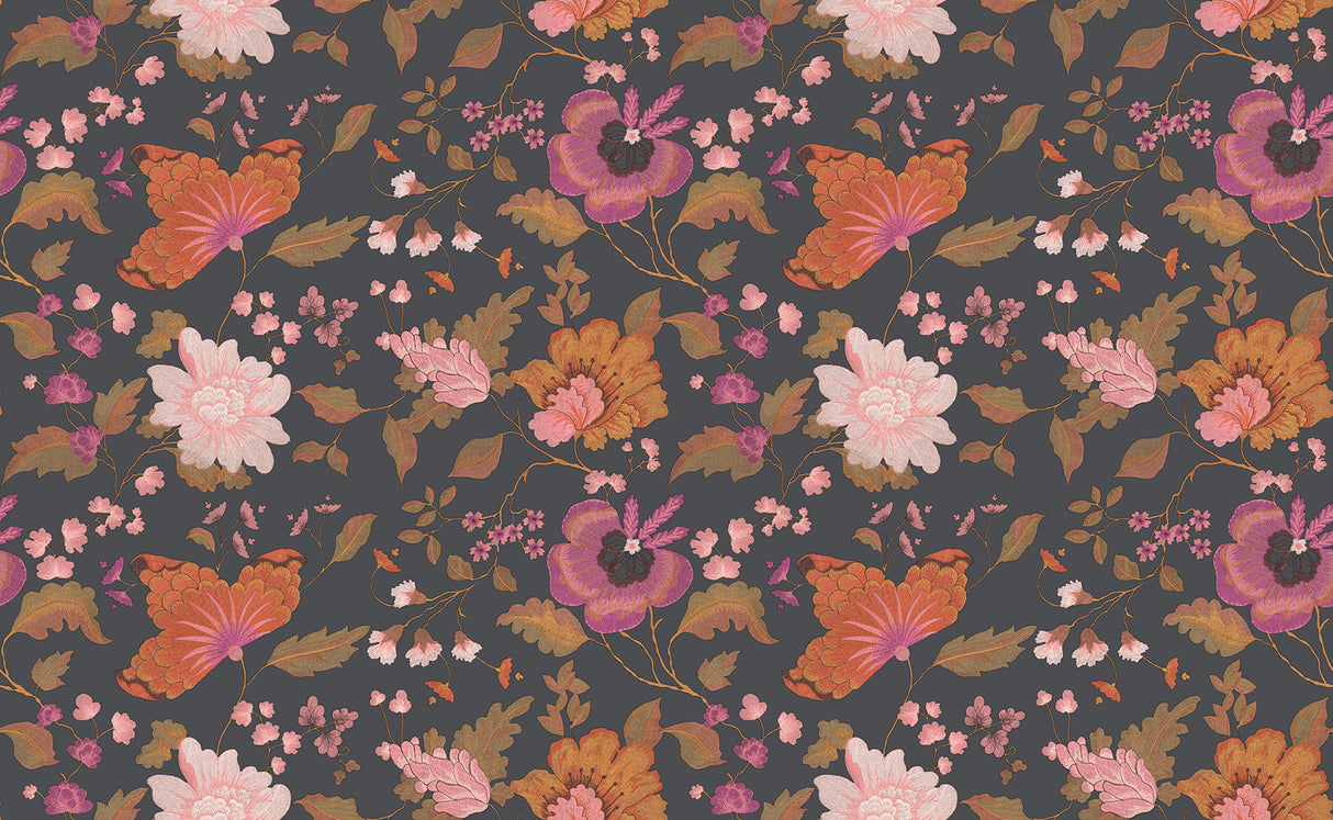 Sirpi SR22805 Latrice Black Floral Wallpaper