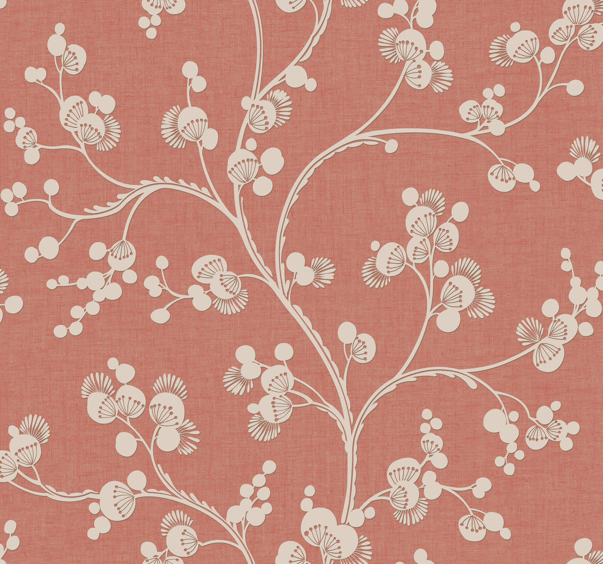 York SS2500 Dahlia Trail Burnt Orange Wallpaper