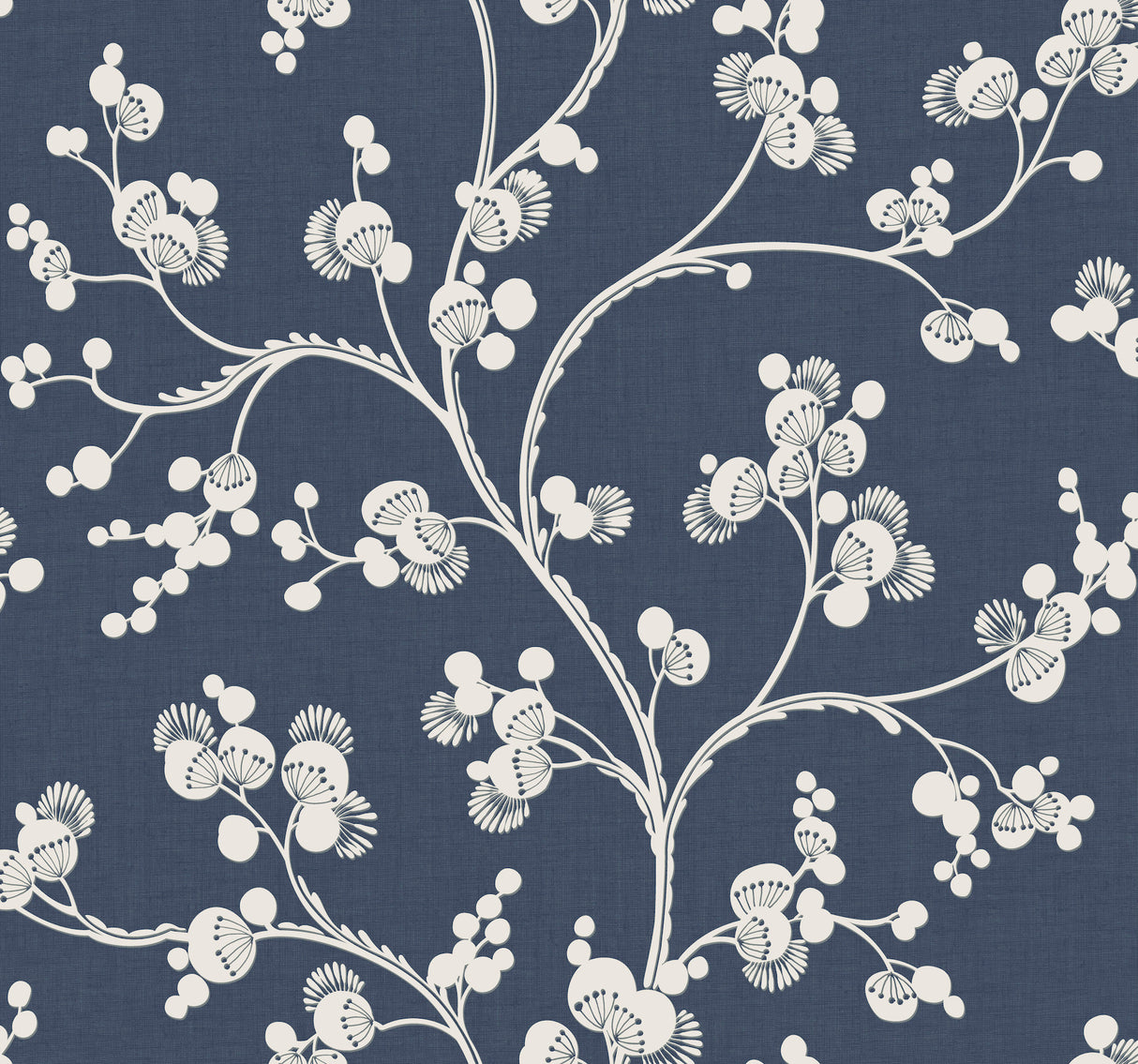 York SS2505 Dahlia Trail Navy Wallpaper