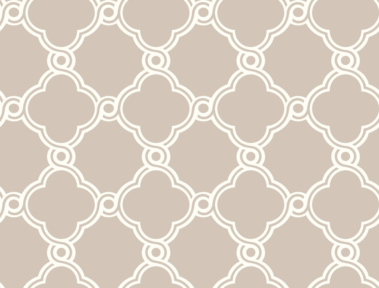 York SS2508 Open Trellis Taupe Wallpaper