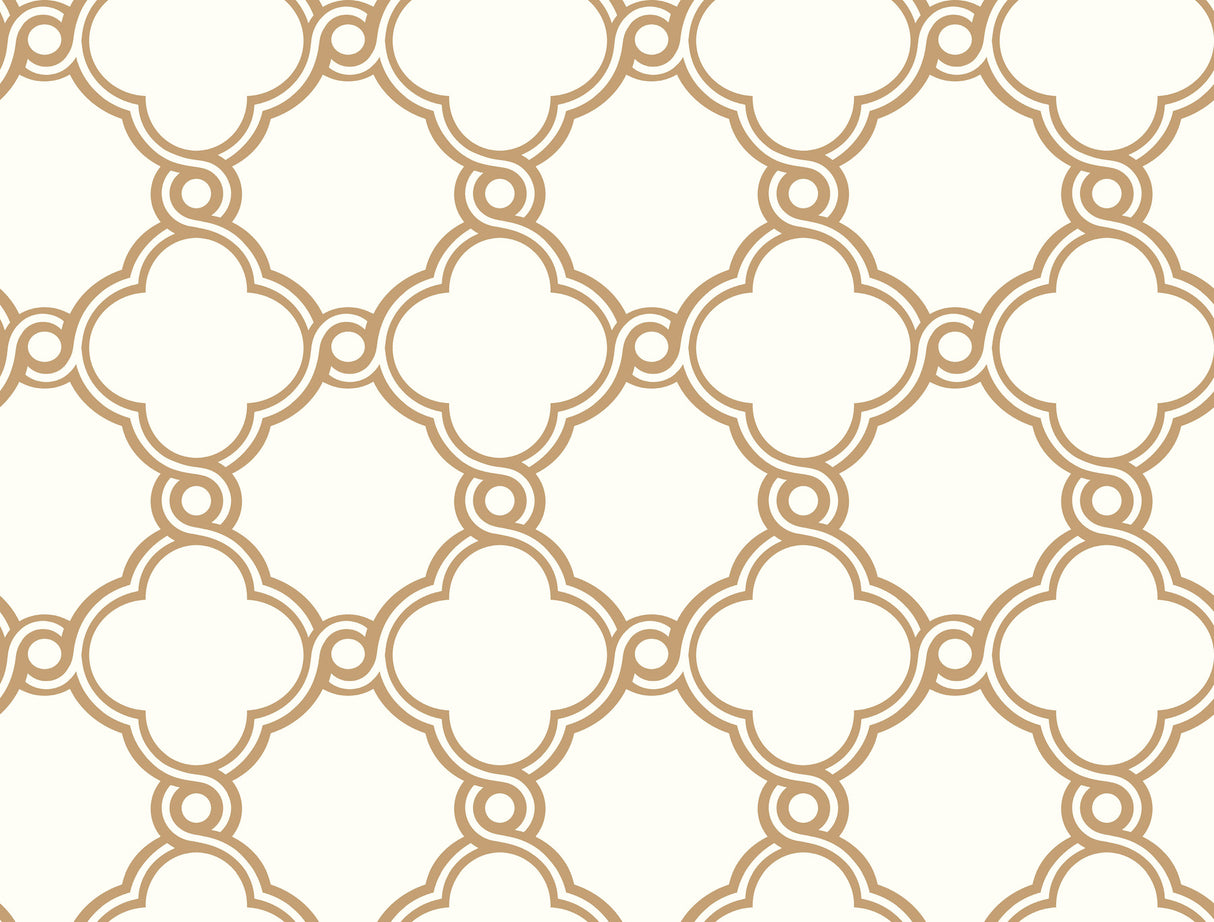 York SS2510 Open Trellis Gold Metallic Wallpaper