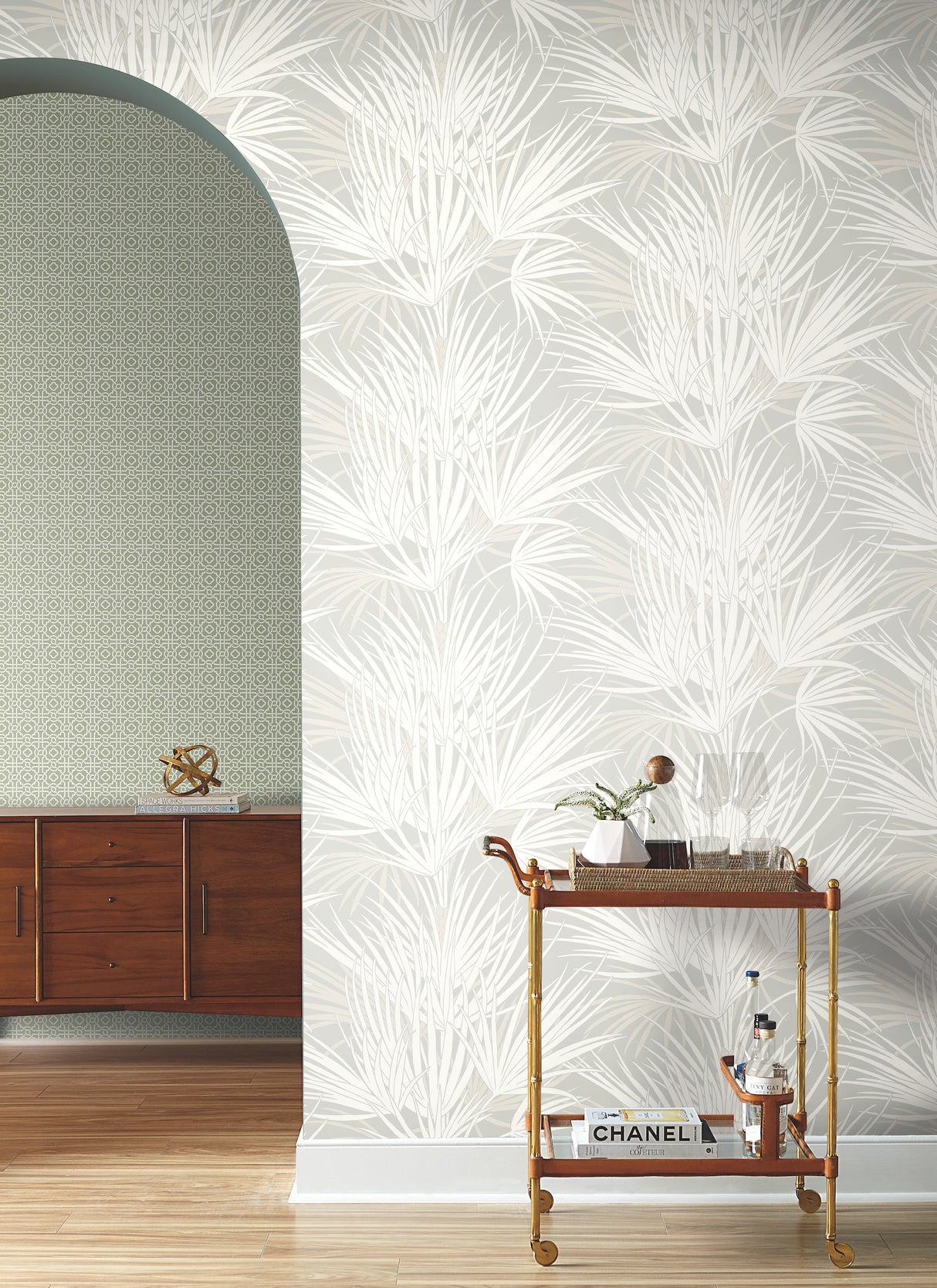 York SS2541 Palmetto Grey Wallpaper