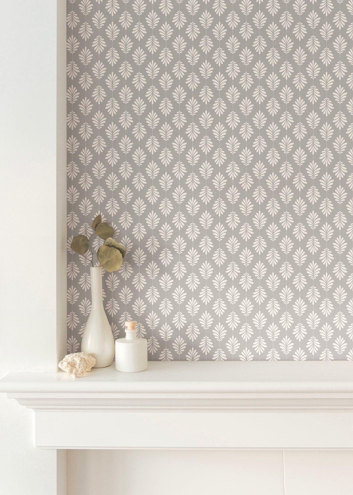 York SS2550 Leaflet White Wallpaper