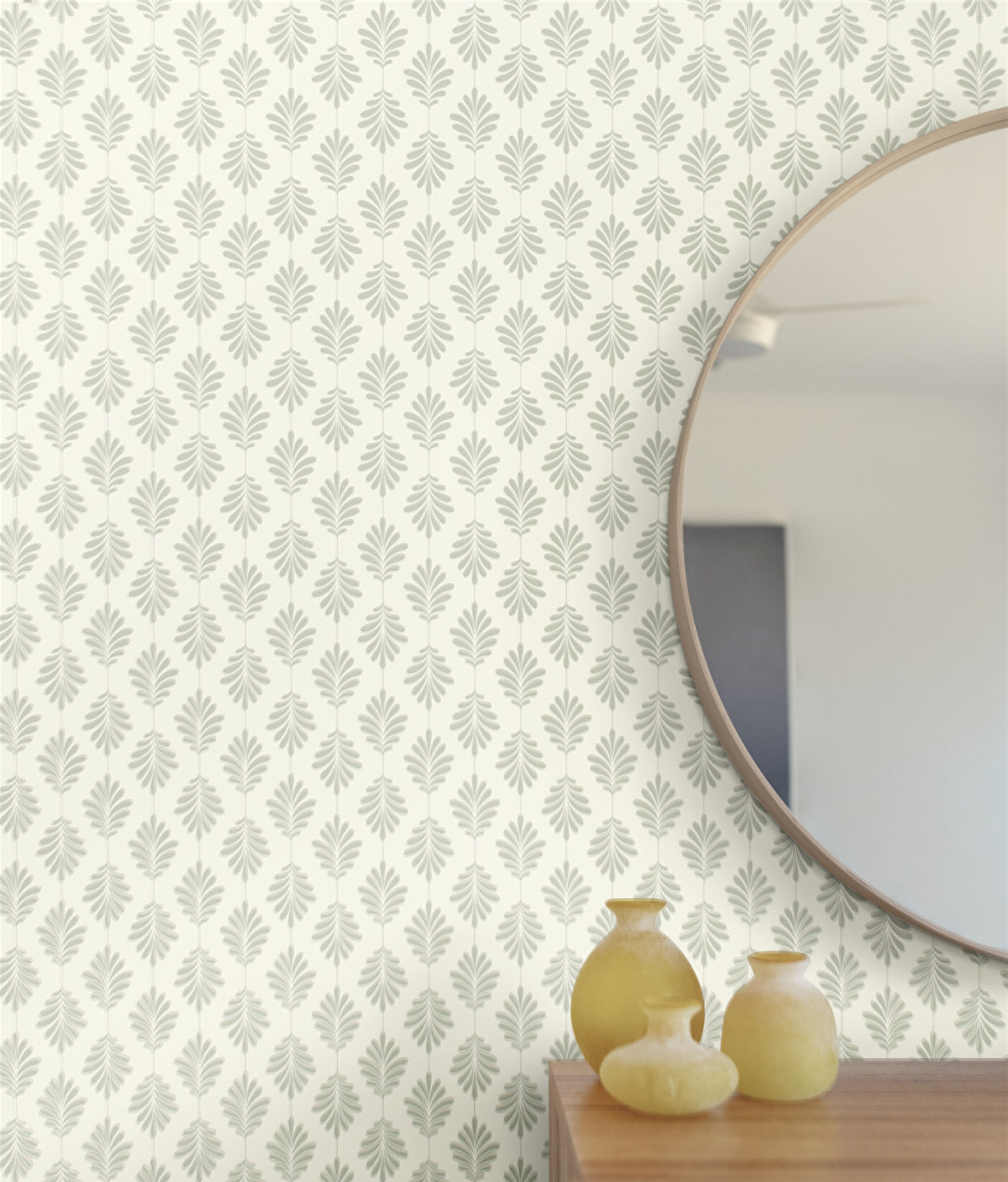 York SS2551 Leaflet Taupe Wallpaper