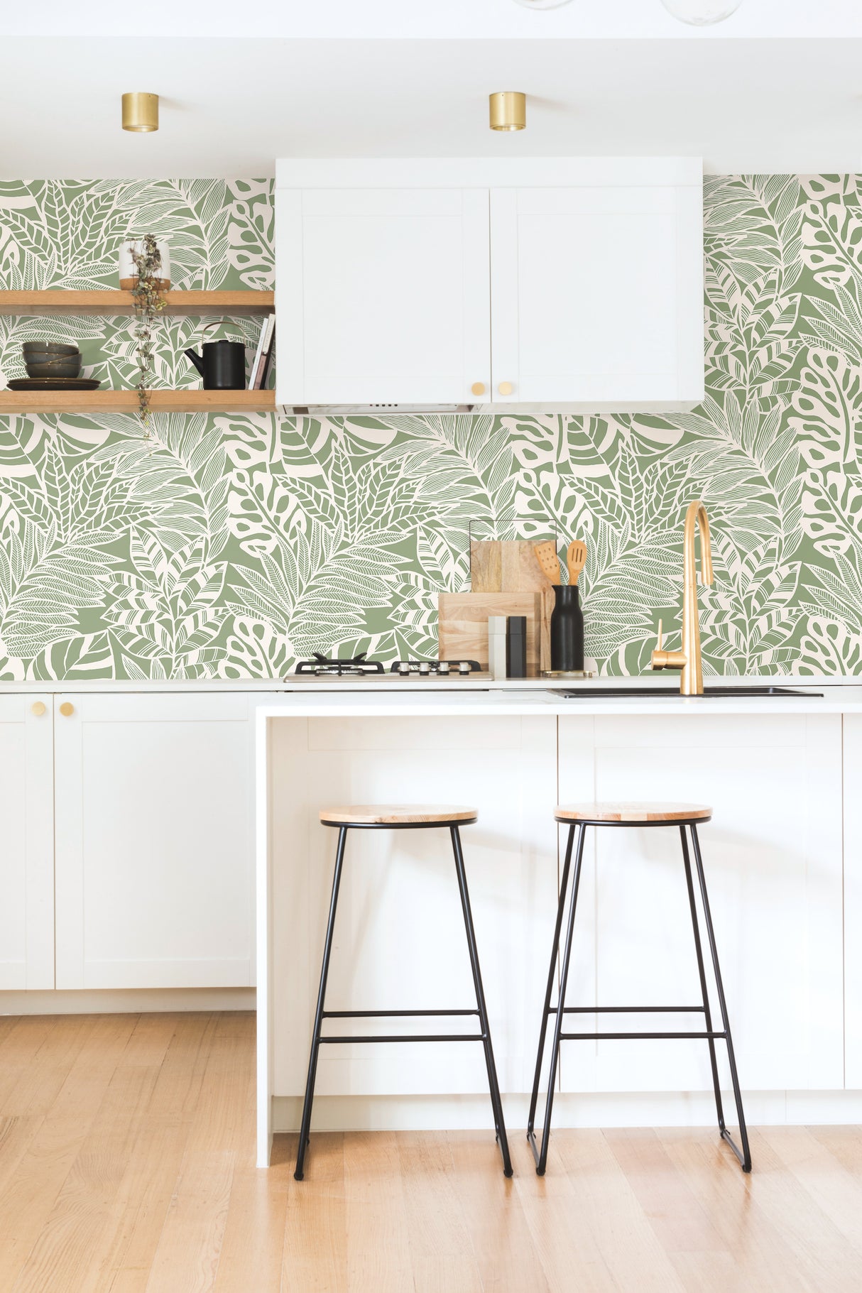 York SS2577 Jungle Leaves Green Wallpaper