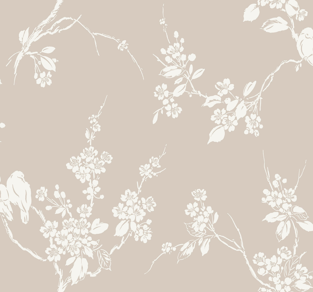York SS2591 Imperial Blossoms Branch Taupe Wallpaper