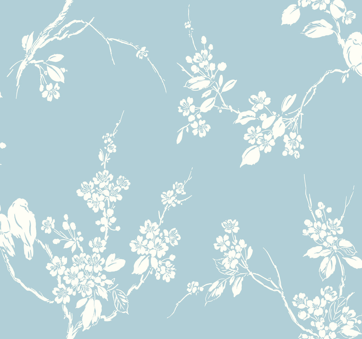 York SS2593 Imperial Blossoms Branch Blue Wallpaper