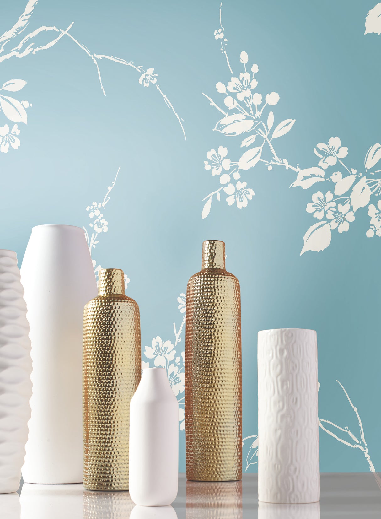 York SS2593 Imperial Blossoms Branch Blue Wallpaper