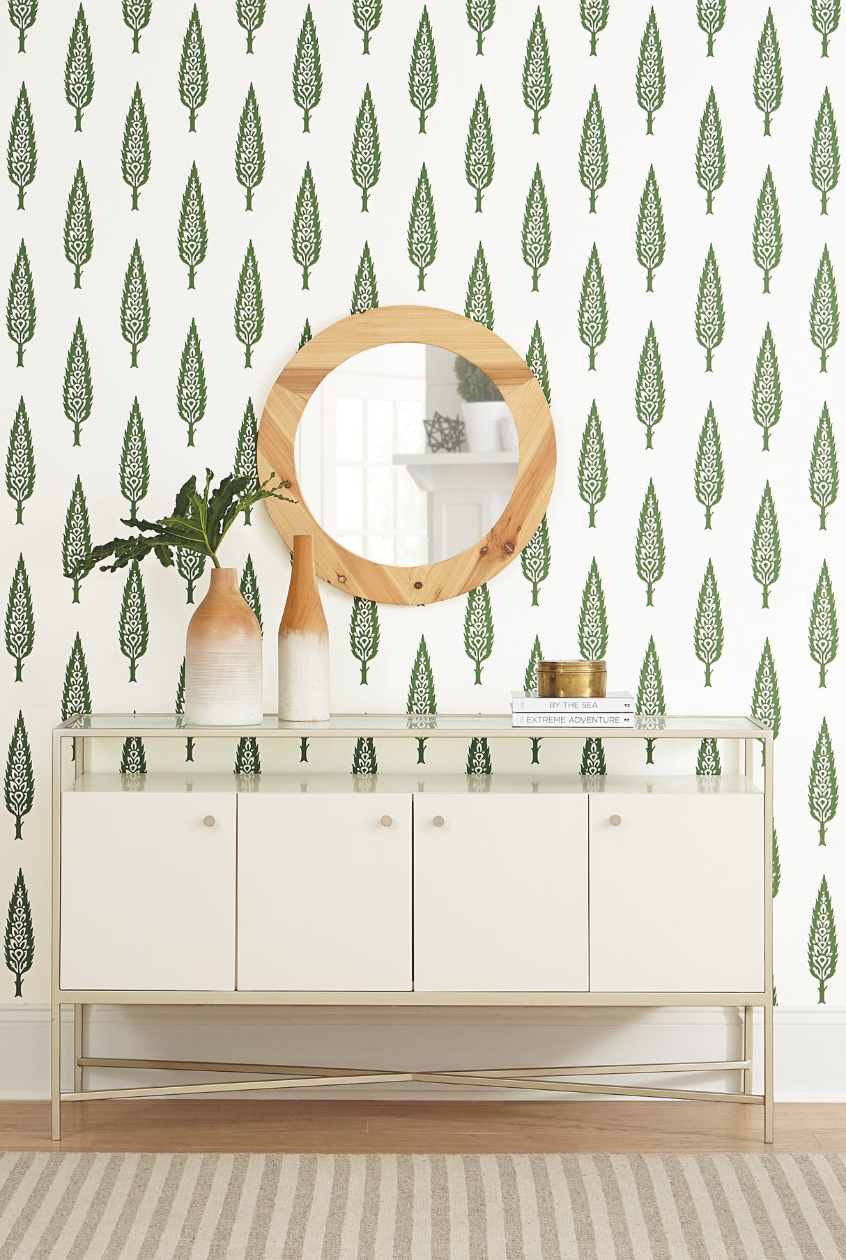 York SS2604 Juniper Tree Green Wallpaper